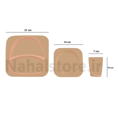 ظرف غذاي کودک ( 5 پارچه )( بامبو فايبر ) - فيل