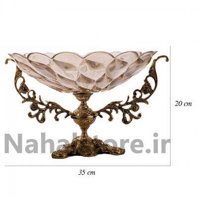 ميوه خوري کريستال (پايه فلزي)(سه رخ)-فلورانس