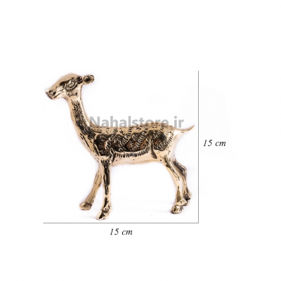دکوري برنجي آهو ايستاده (طرح 2)-سايز 2