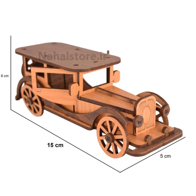 ماکت ماشين چوبي کلاسيک - سايز 2 -طرح 1