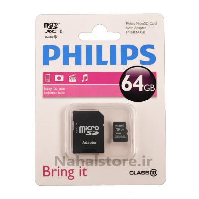 کارت حافظه Philips MicroSD FM64MA45B - 64GB