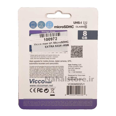 کارت حافظه Vicco Man Micro SD U1 80MB - 8GB 